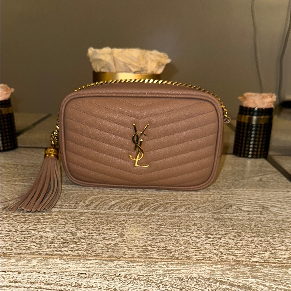 Yves Saint Laurent Mini Lou Bag in Vintage Peach